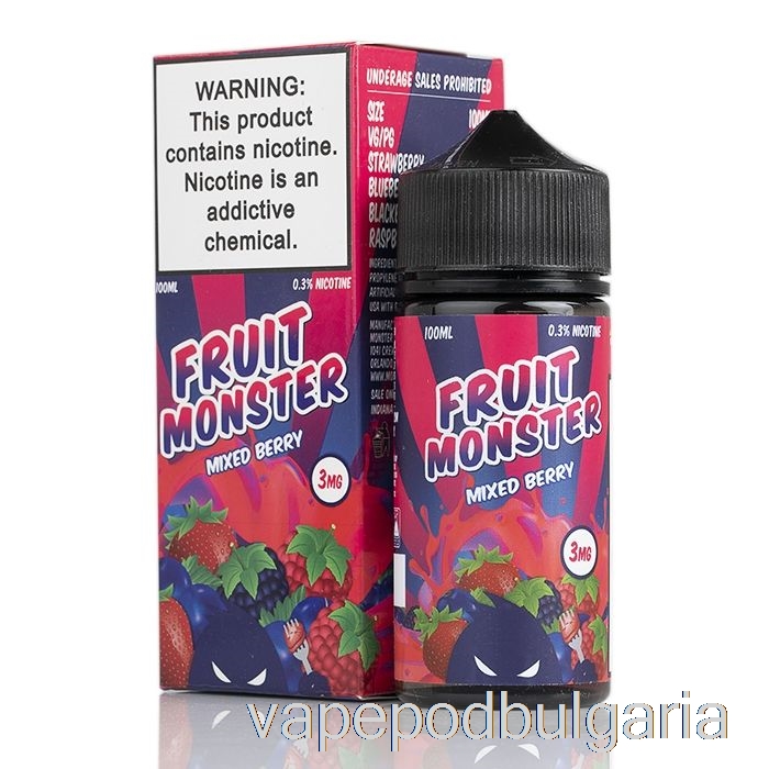 Vape 10000 Дръпки микс ягодоплодово чудовище - 100ml 0mg